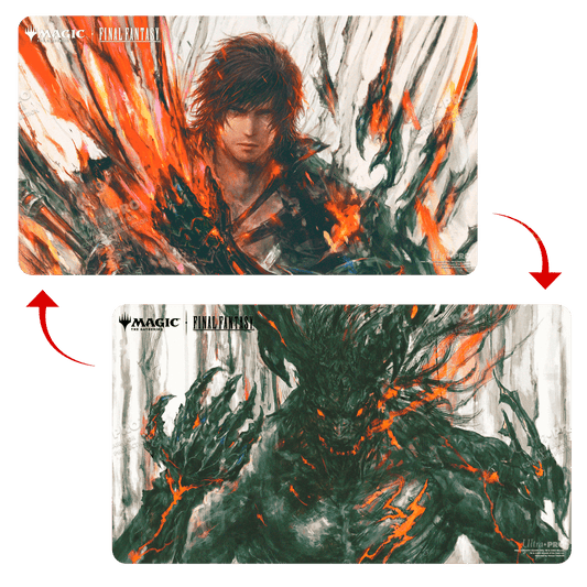 Ultra PRO Magic: The Gathering—FINAL FANTASY Clive, Ifrit’s Dominant / Ifrit, Warden of Inferno Double-Sided Playmat – UP38759