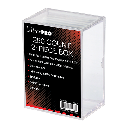 Ultra PRO 2-Piece Clear 250 Card Storage Box – UP81148