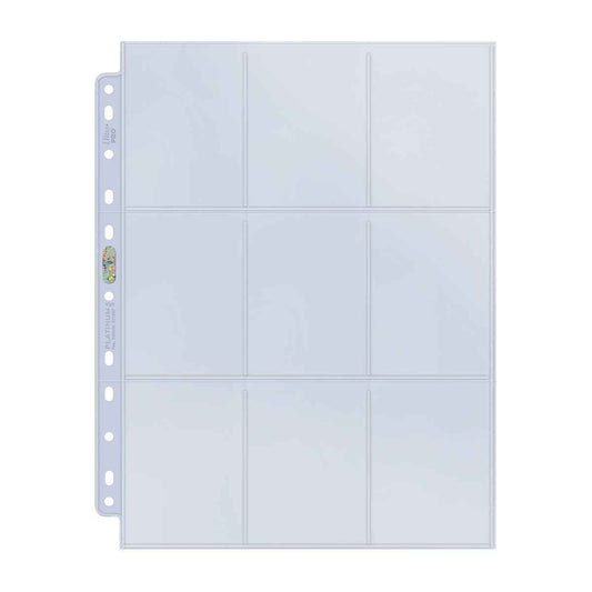 Ultra PRO Platinum Series 9-Pocket 11-Hole Punch Pages (10ct) for Standard Size Cards – UP81359