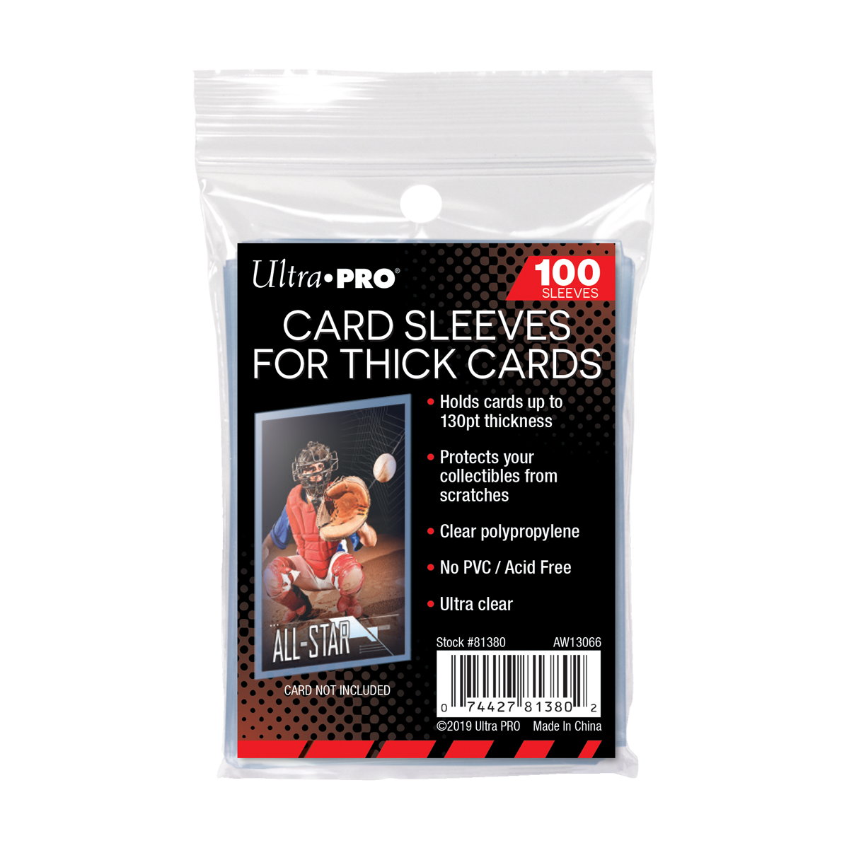 Ultra PRO 130PT Thick Card Sleeves for Standard Size Cards – UP81380