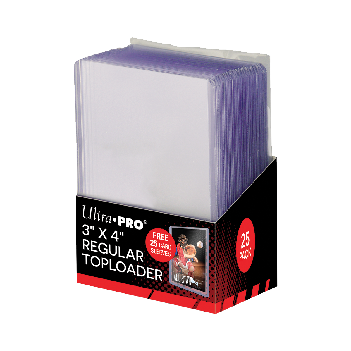 Ultra PRO 3" x 4" Clear Regular Toploader Sleeves and Soft Sleeves Bundle (25ct) for Standard Size Cards – UP81579