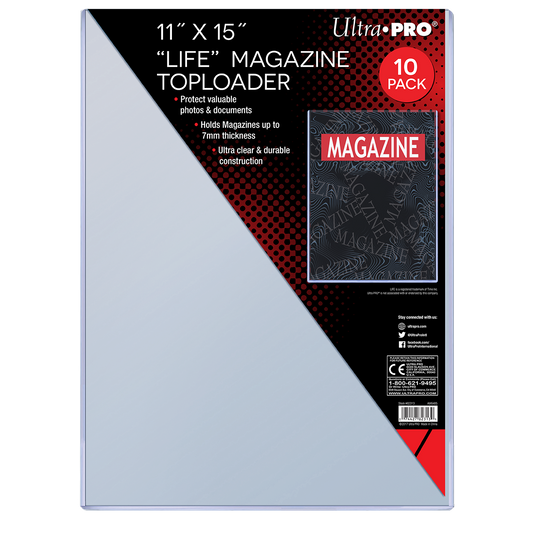 Ultra PRO 11" x 15" Life Magazine Toploader Sleeves (10ct) – UP82313