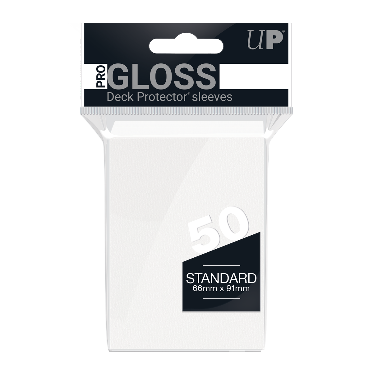 Ultra PRO PRO-Gloss Standard Deck Protector Sleeves – White / 50ct – UP82668