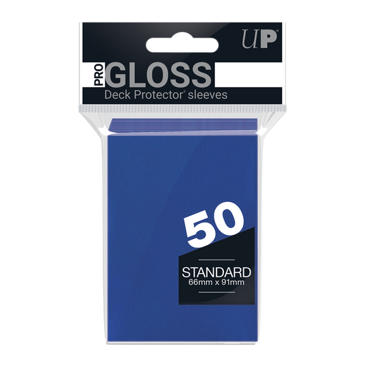Ultra PRO PRO-Gloss Standard Deck Protector Sleeves – Blue / 50ct – UP82670