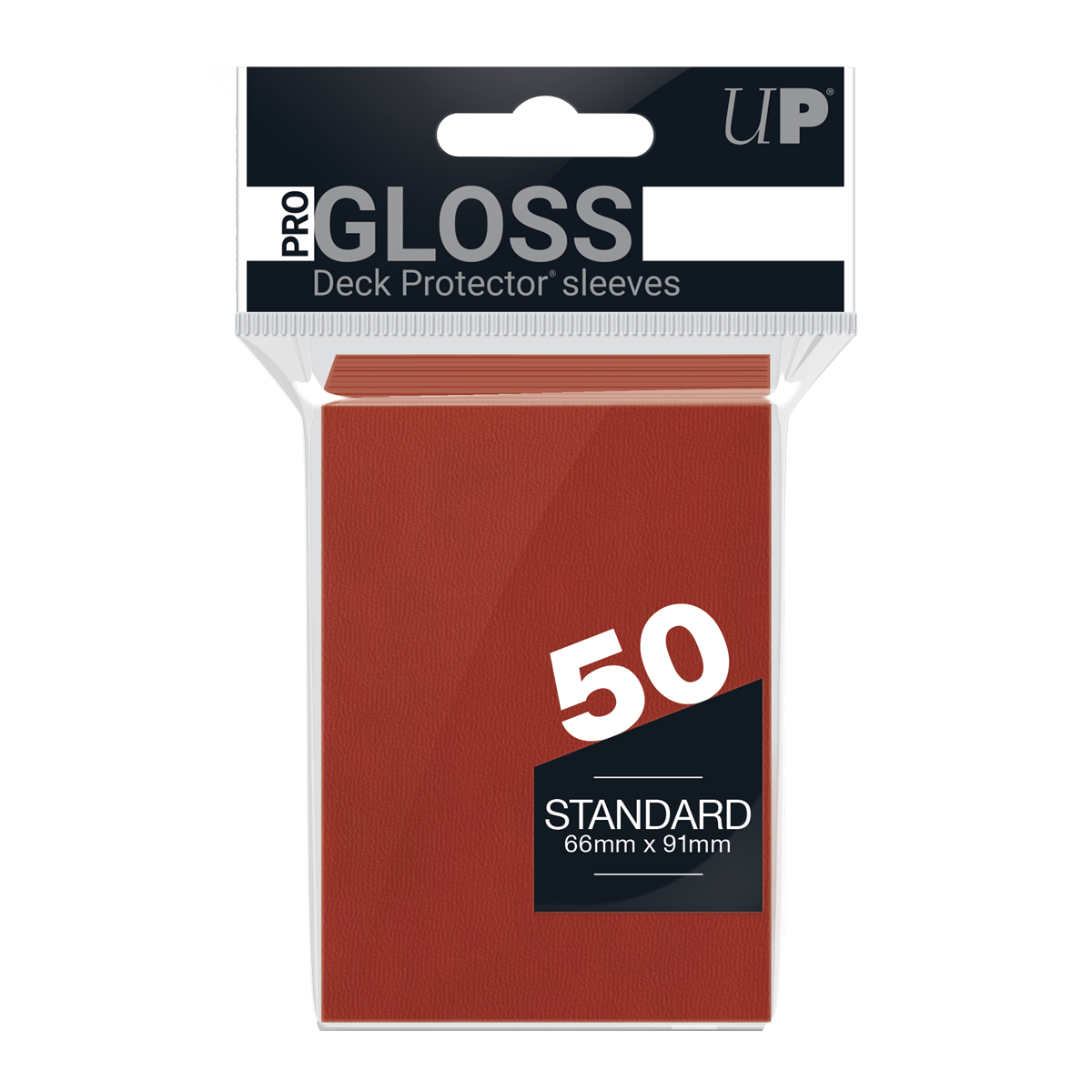 Ultra PRO PRO-Gloss Standard Deck Protector Sleeves – Red / 50ct – UP82672
