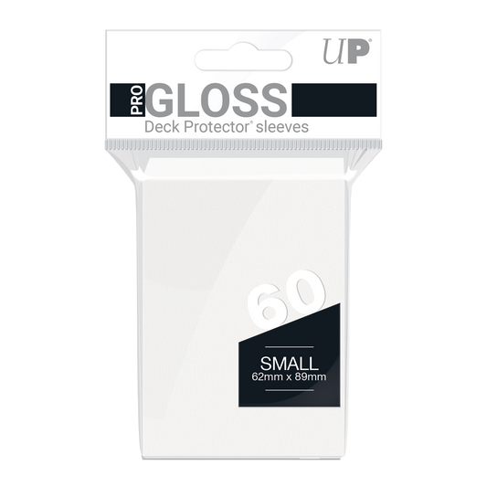 Ultra PRO PRO-Gloss Small Deck Protector Sleeves (60ct) – White – UP82963
