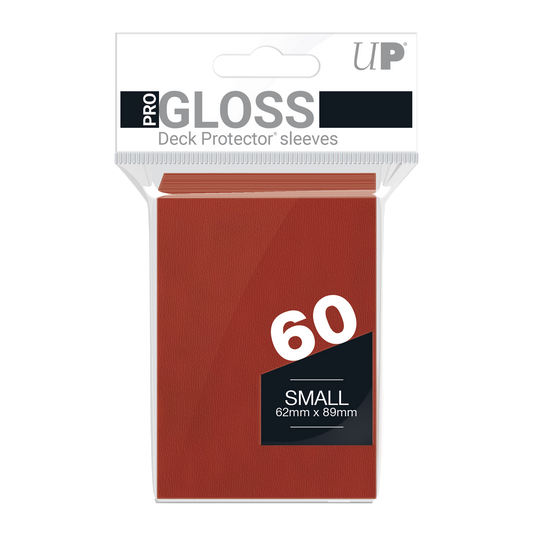 Ultra PRO PRO-Gloss Small Deck Protector Sleeves (60ct) – Red – UP82967
