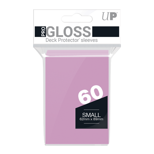 Ultra PRO PRO-Gloss Small Deck Protector Sleeves (60ct) – Pink – UP82969