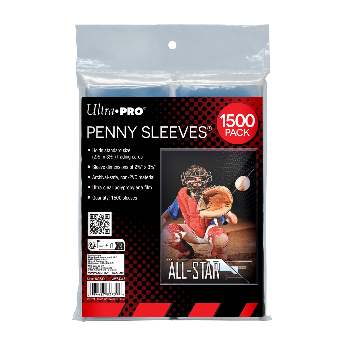 Ultra PRO 1500ct PENNY SLEEVES 2.5" x 3.5" Soft Trading Card Protectors – UP83739