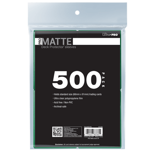 Ultra PRO PRO-Matte Standard Deck Protector Sleeves Bundle (500ct) – Green – UP83765
