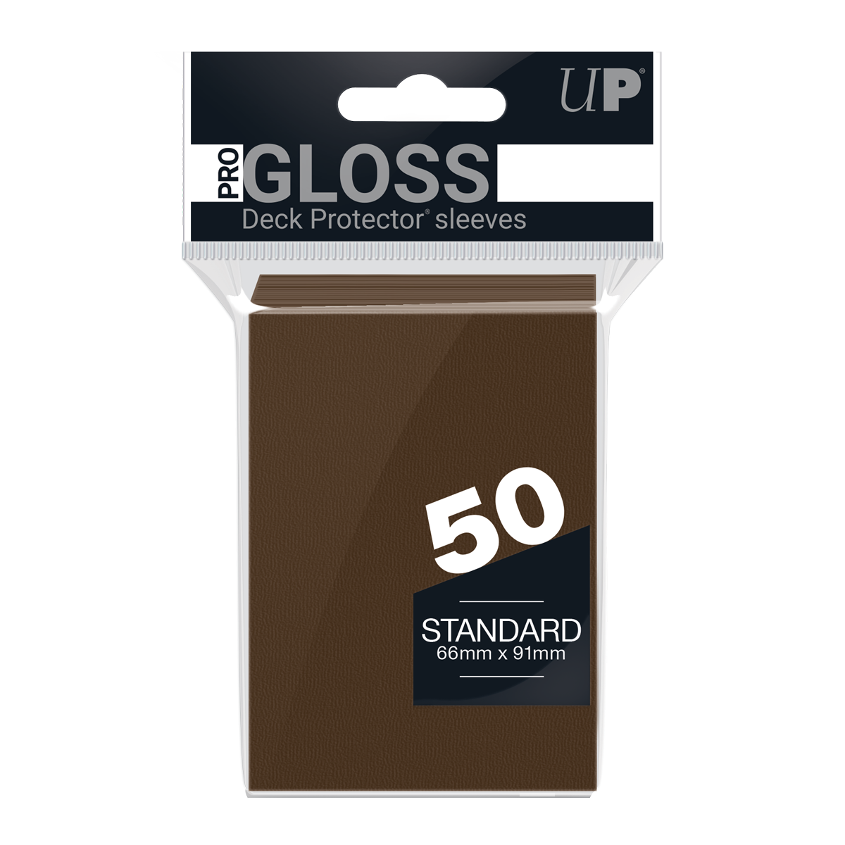 Ultra PRO PRO-Gloss Standard Deck Protector Sleeves – Brown / 50ct – UP84027