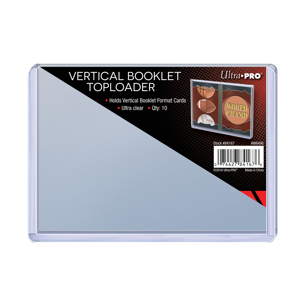 Ultra PRO Vertical Booklet Card Toploader Sleeves (10ct) – UP84167