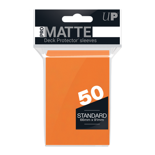 Ultra PRO PRO-Matte Standard Deck Protector Sleeves – Orange / 50ct – UP84184
