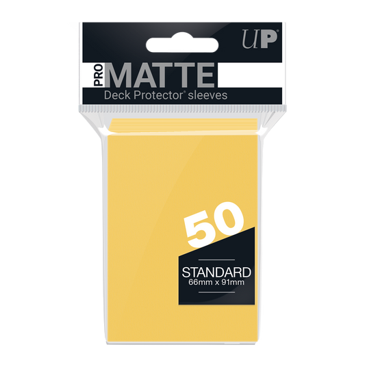 Ultra PRO PRO-Matte Standard Deck Protector Sleeves – Yellow / 50ct – UP84186
