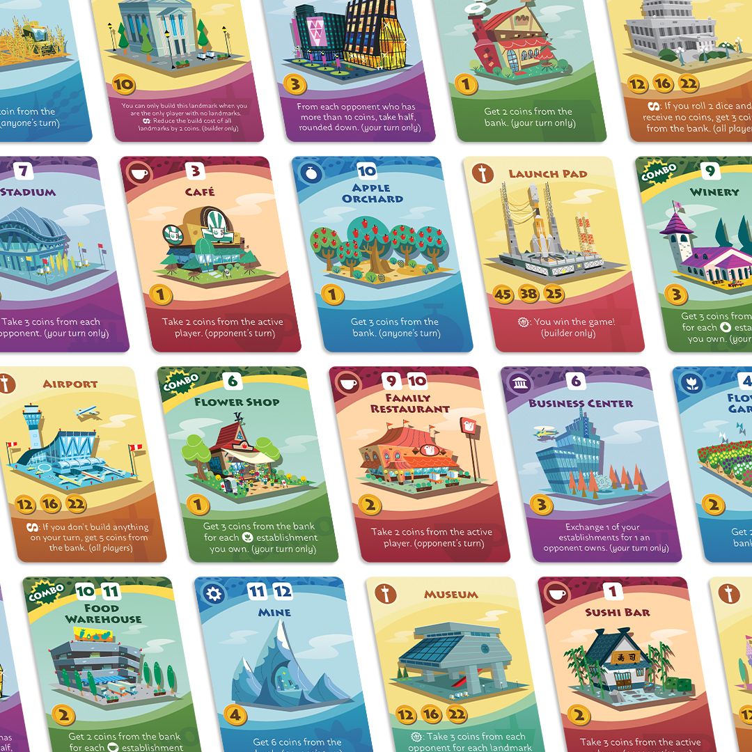 Machi Koro 2 – selection of establishment cards
