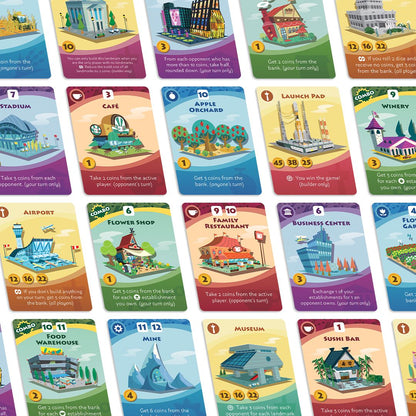 Machi Koro 2 – selection of establishment cards