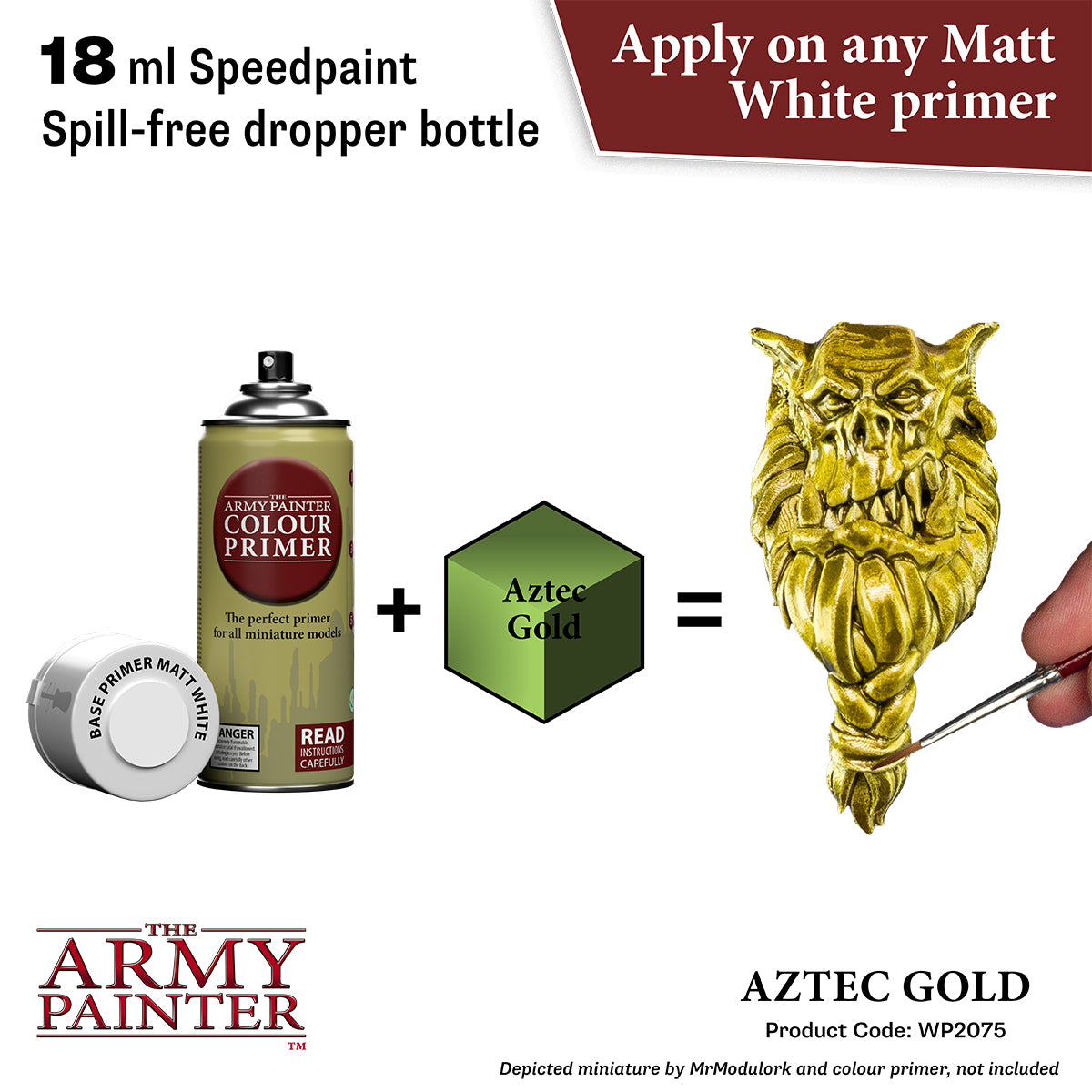 The Army Painter Speedpaint 2.0: Aztec Gold 18 ml – colour and application example