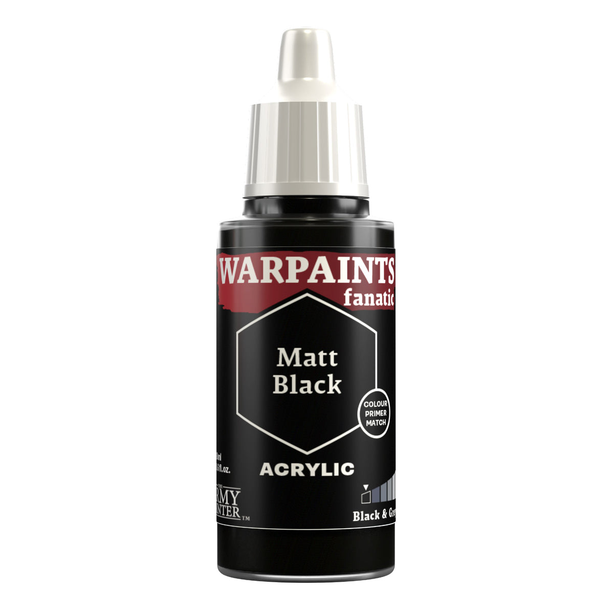 The Army Painter Warpaints Fanatic: Matt Black 18 ml – paint bottle