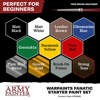 The Army Painter Warpaints Fanatic: Starter Set – contents and painting information