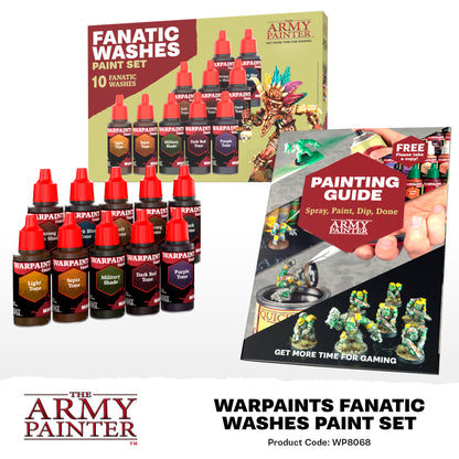 The Army Painter Warpaints Fanatic: Washes Paint Set – contents and painting information